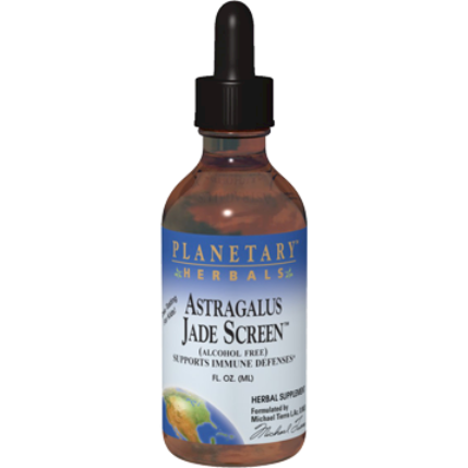 Planetary Herbals Astragalus Jade Screen Alcohol Free, 2 fl oz, front of bottle