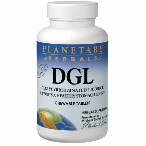 Planetary Herbals DGL Licorice 380 mg, 100 chewable tablets, front of bottle