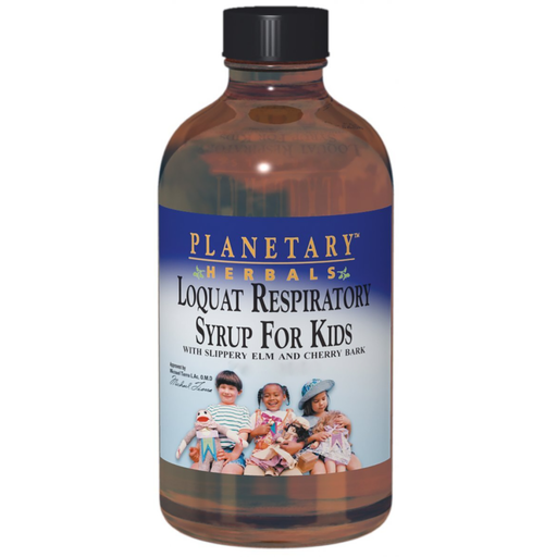 Planetary Herbals Loquat Respiratory Syrup for Kids, 4 fl oz, front of bottle