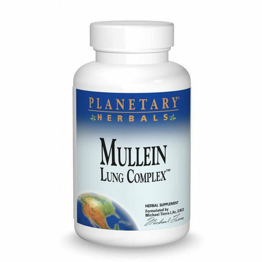 Planetary Herbals Mullein Lung Complex 850 mg, 90 tablets, front of bottle