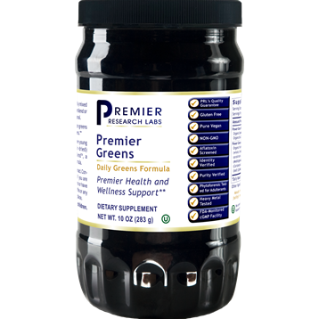 Premier Research Labs Greens Premier Powder, 10 oz, front of jar