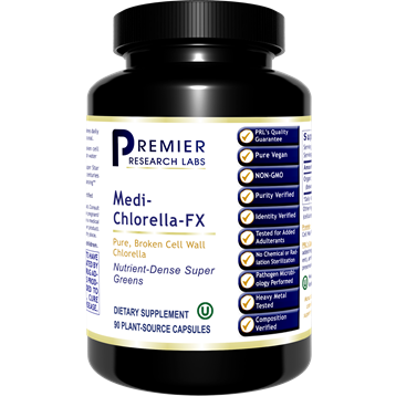 Premier Research Labs Medi-Chlorella-FX, 120 capsules, front of bottle