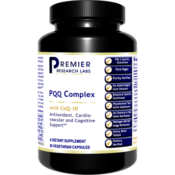 Premier Research Labs PQQ Complex, 60 veg capsules, front of bottle
