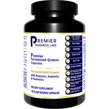 Premier Research Labs Premier Fermented Greens, 150 capsules, front of bottle