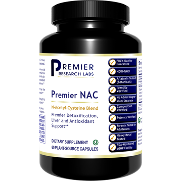Premier Research Labs Premier NAC, 60 capsules, front of bottle
