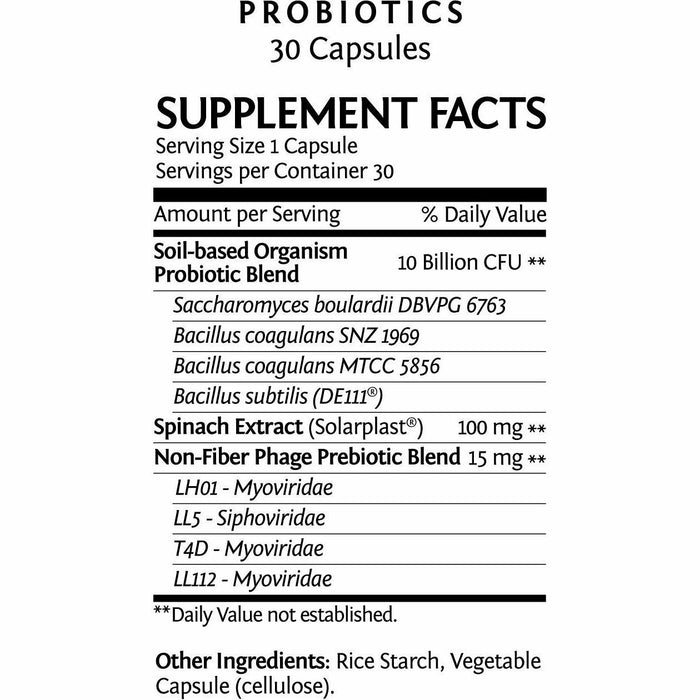 Supplement Facts, Sunwarrior, Probiotics 30 Vegcaps
