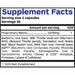 Professional Botanicals Liver Detox + Silymarin 60 capsules supplement facts label