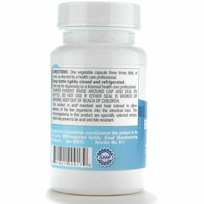 Progressive Labs Bifido Complex 90 vegetable capsules suggested use label