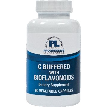 Progressive Labs C Buffered with Bioflavonoids, 90 vegetable capsules, front of bottle