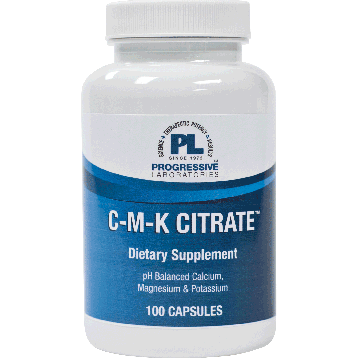Progressive Labs C-M-K Citrate, 100 capsules, front of bottle