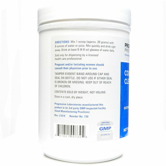 Progressive Labs Colon Cleanse 20.9 oz suggested use label