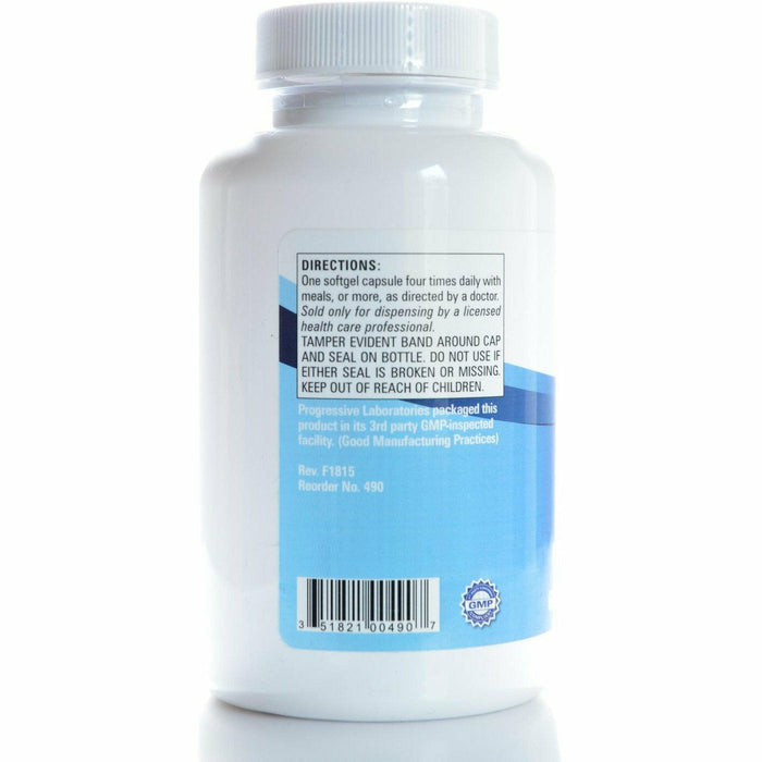 Progressive Labs EPA-DHA Super 60 softgels suggested use label