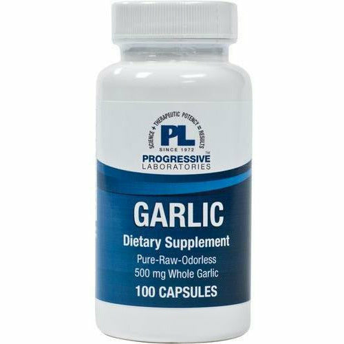 Progressive Labs Garlic 500 mg, 100 capsules, front of bottle