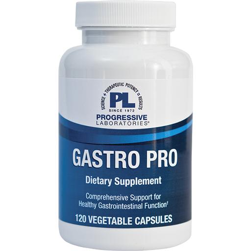 Progressive Labs Gastro Pro, 120 vegetable capsules, front of bottle
