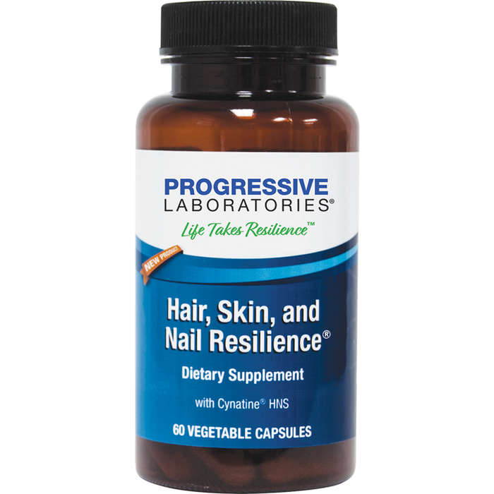 Progressive Labs Hair, Skin & Nail Resilience, 60 vegetable capsules, front of bottle