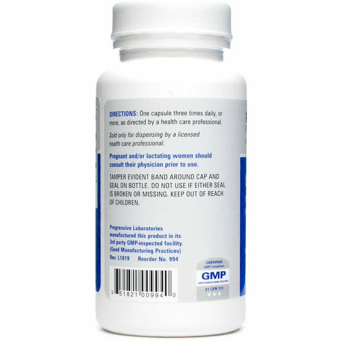 Progressive Labs L-Tyrosine 500 mg 90 capsules suggested use label