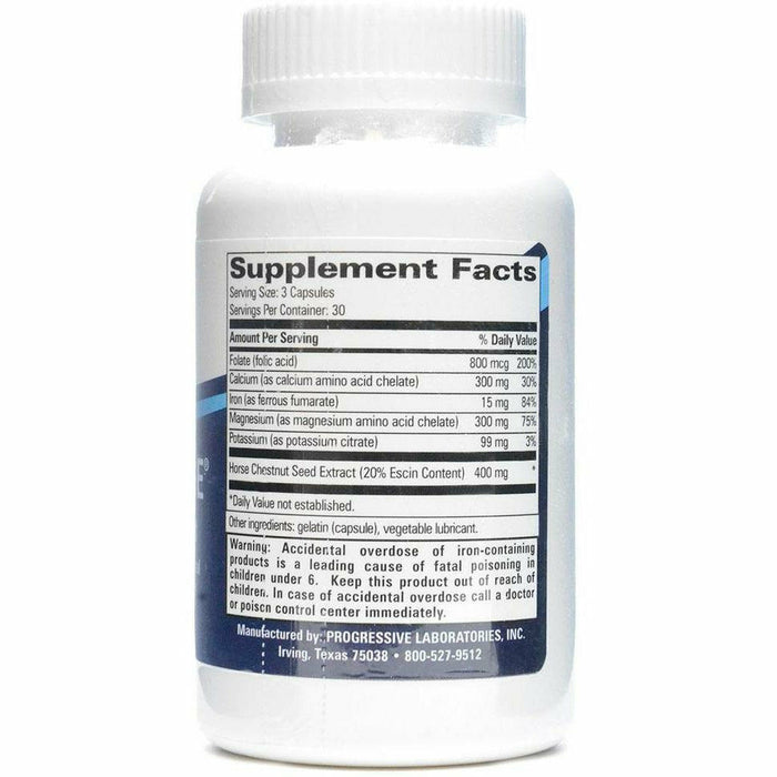 Progressive Labs Legs on Edge 90 capsules supplement facts label
