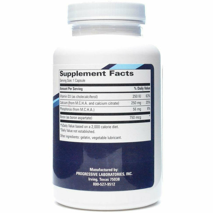 Progressive Labs M.C.H.C. Caps 500 mg 120 capsules supplement facts label