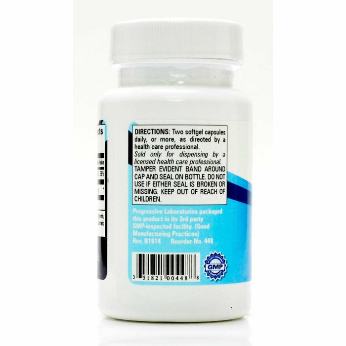 Progressive Labs Nattokinase with Vitamin E 60 softgels suggested use label
