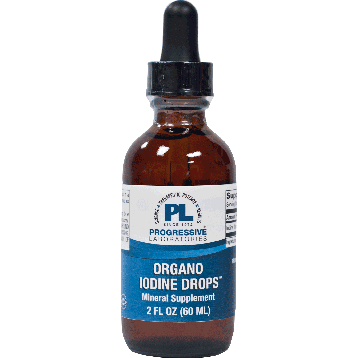Progressive Labs Organo Iodine Drops, 2 oz, front of bottle