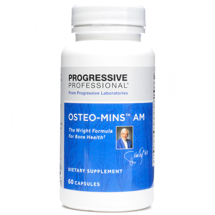 Progressive Labs Osteo-Mins AM, 60 capsules, front of bottle
