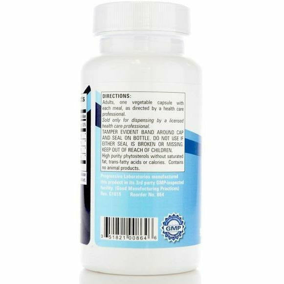 Progressive Labs Phytosterol Complex 90 vegetable capsules suggested use label