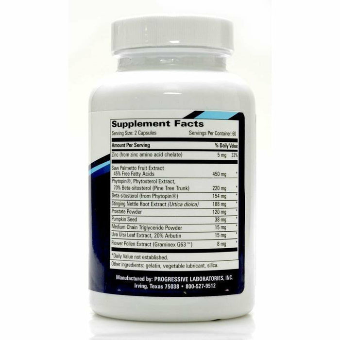 Progressive Labs Prosta Glan 120 capsules supplement facts label