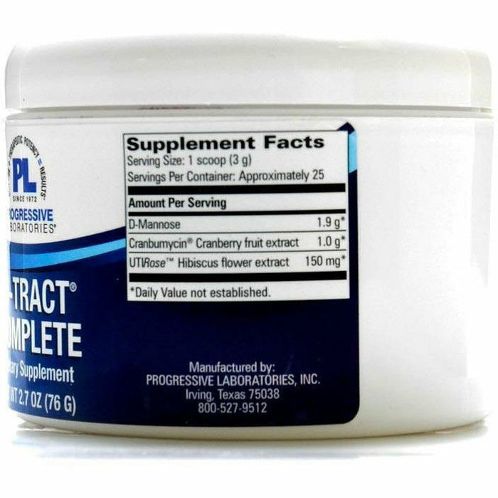 Progressive Labs U-Tract Complete 76 g supplement facts label
