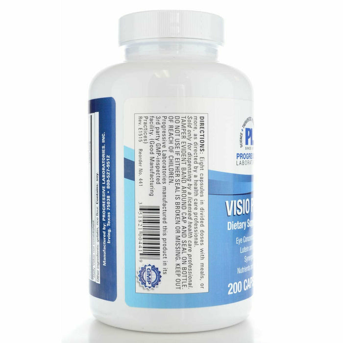 Progressive Labs Visio Plex 200 capsules suggested use label