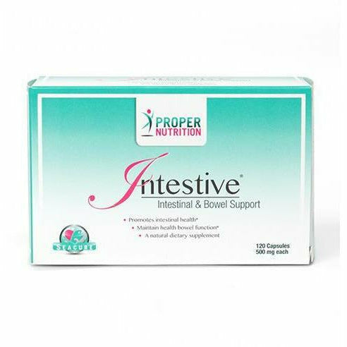 Proper Nutrition Intestive 500 mg, 120 capsules, front of box