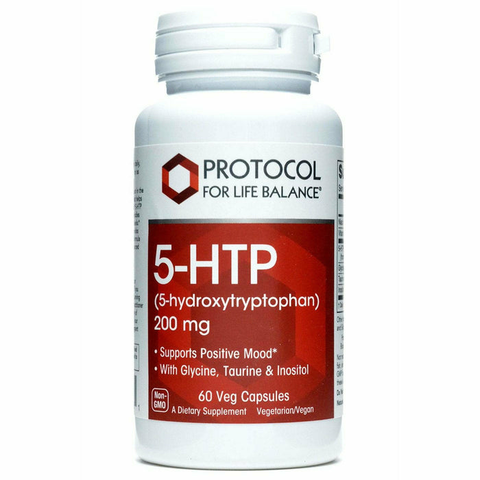 Protocol for Life Balance 5-HTP 200 mg, 60 capsules, front of bottle
