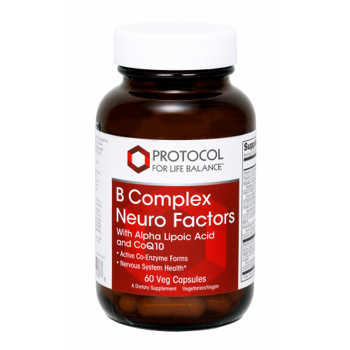 Protocol for Life Balance B Complex Neuro Factors, 60 capsules, front of bottle