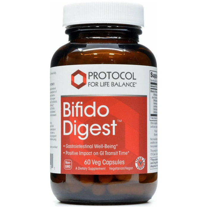 Protocol for Life Balance Bifido Digest, 60 capsules, front of bottle