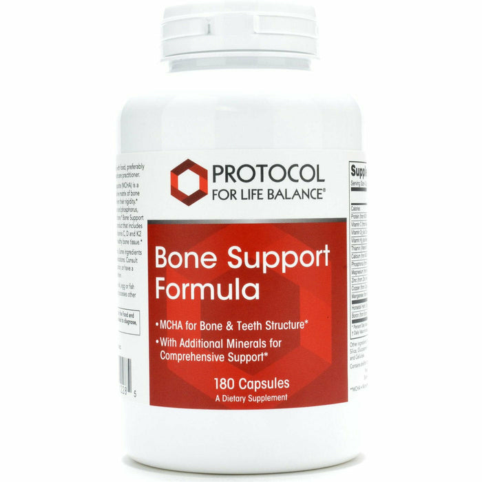Protocol for Life Balance Bone Support Formula, 180 capsules, front of bottle
