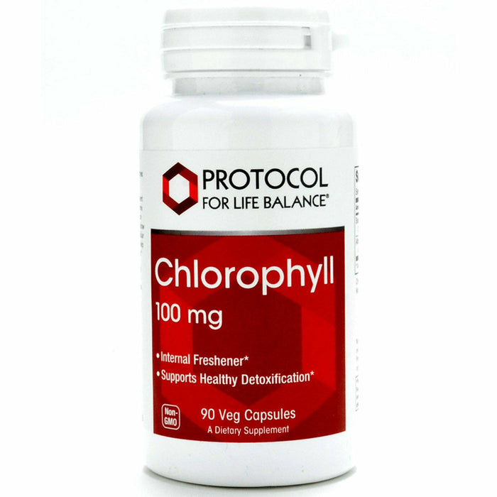 Protocol for Life Balance Chlorophyll 100 mg, 90 capsules, front of bottle