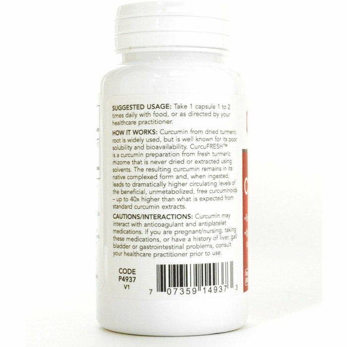 Protocol for Life Balance CurcuFRESH 60 capsules label information panel