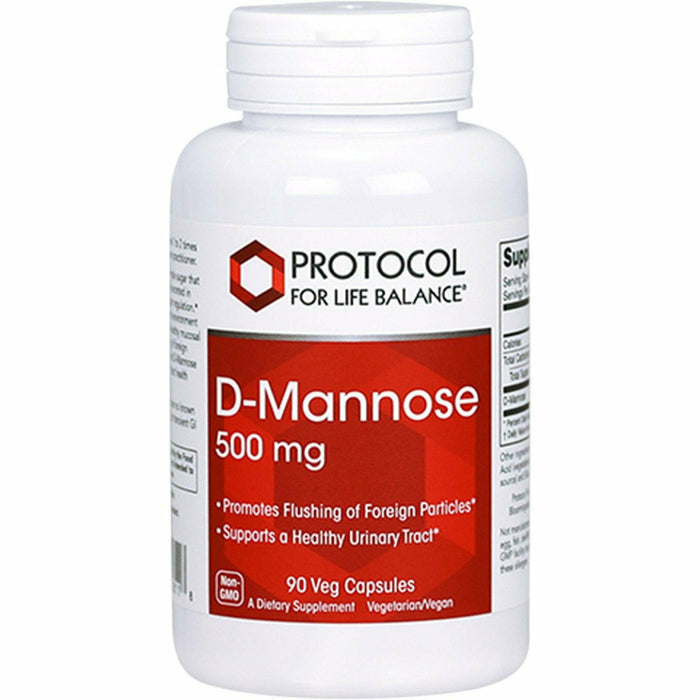 Protocol for Life Balance D-Mannose 500 mg, 90 capsules, front of bottle