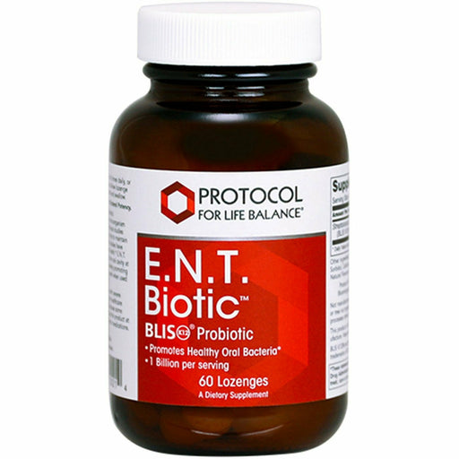 Protocol for Life Balance ENT Biotic, 60 lozenges, front of bottle