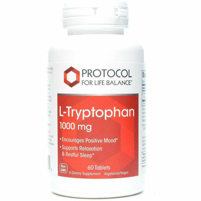 Protocol For Life Balance, L-Tryptophan 1000 mg 60 tablets