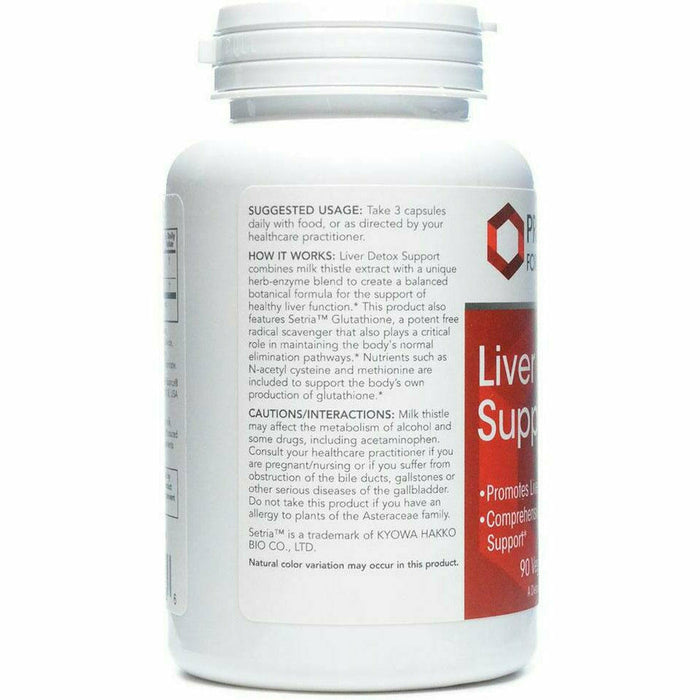 Protocol for Life Balance Liver Detox 90 capsules label information panel 2