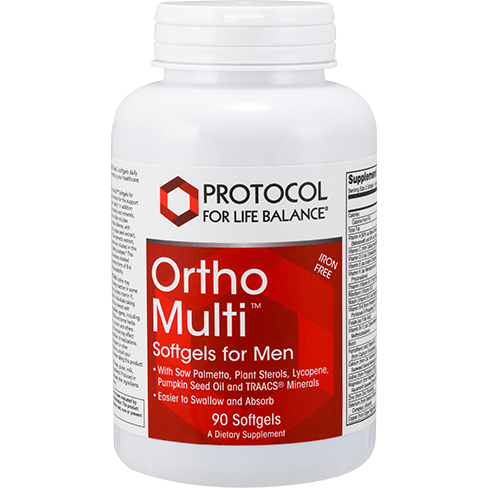 Protocol for Life Balance Ortho Multi for Men, 90 softgels, front of bottle