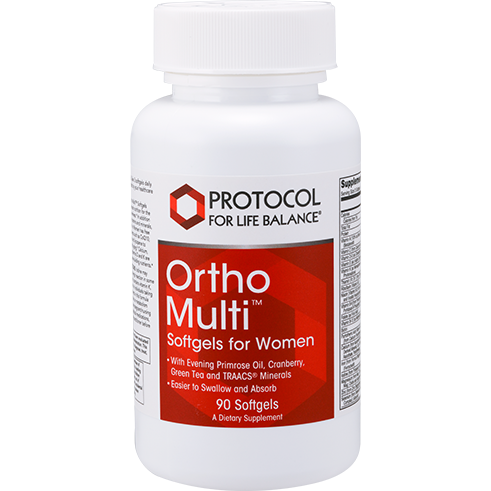 Protocol for Life Balance Ortho Multi for Women, 90 softgels, front of bottle
