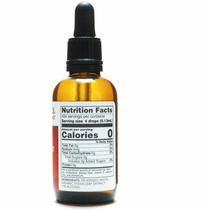 Protocol for Life Balance Stevia Liquid Extract 2 fl oz nutrition facts label