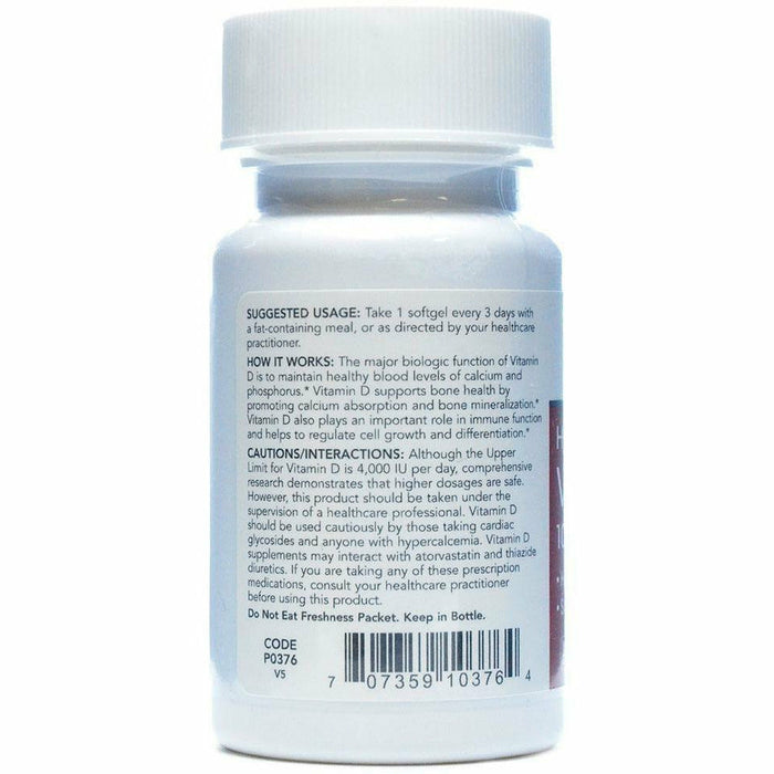 Product label image of Vitamin D-3 10,000 IU 120 softgels by Protocol For Life Balance