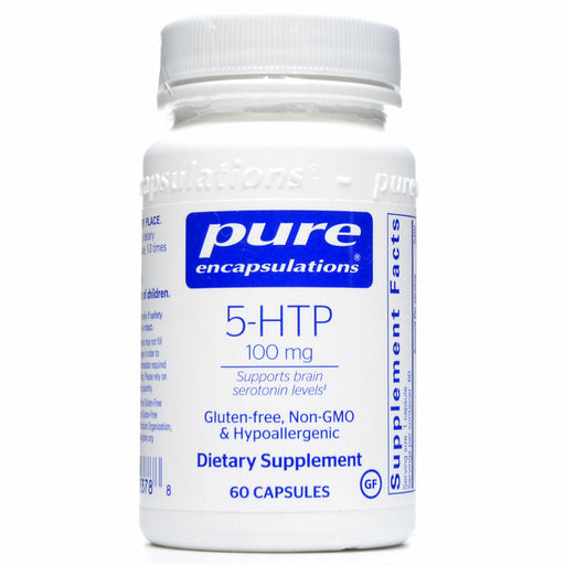 Pure Encapsulations 5-HTP 100 mg, 60 capsules, front of bottle