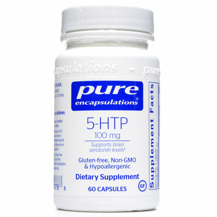 Pure Encapsulations 5-HTP 100 mg, 60 capsules, front of bottle