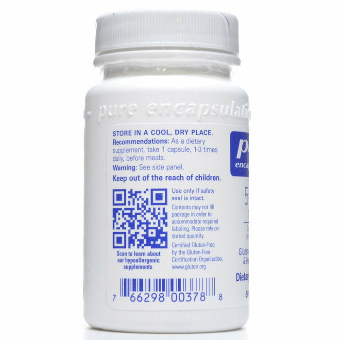 Pure Encapsulations 5-HTP 100 mg 60 capsules suggested use label