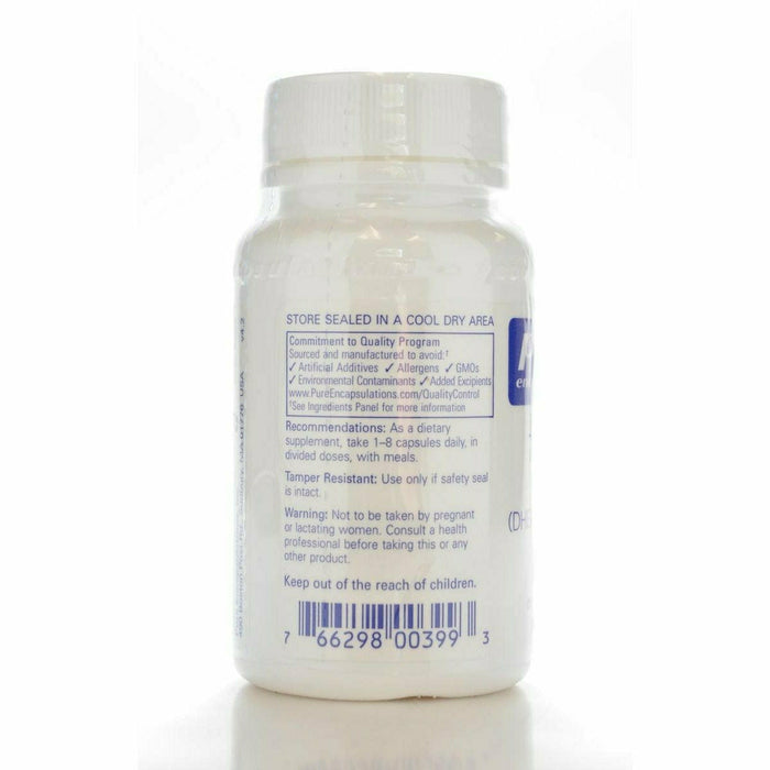 Pure Encapsulations 7-Keto DHEA 25 mg 60 capsules label information panel