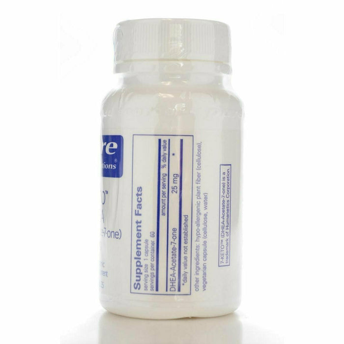 Pure Encapsulations 7-Keto DHEA 25 mg 60 capsules supplement facts label
