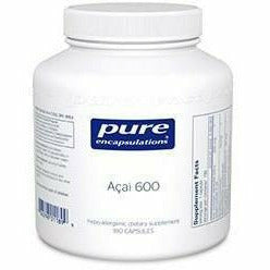 Pure Encapsulations Acai 600, 180 capsules, front of bottle